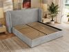 Polsterbett Bett mit Holzlattenrost Schlafzimmer Bett Doppelbett gepolstertes Kopfteil Foam Matratze - EMORA CLASSIC - 180x200 cm - Hellgrau Velvet - MIRO LUX Bild 3