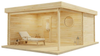 FinnTherm 'Cubus-70' Saunahaus mit 3 Sitzbänken, Holz natur, 254 x 549 x 411 cm Bild 2