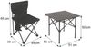 Campingset HWC-N50, Tisch 2x Stuhl Klappstuhl Anglerstuhl faltbar, Metall ~ schwarz Bild 3