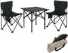Campingset HWC-N50, Tisch 2x Stuhl Klappstuhl Anglerstuhl faltbar, Metall ~ schwarz Bild 1