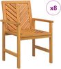 vidaXL Esszimmerstuhl 8 pcs Natur Massivholz Akazie 3154133 Bild 2