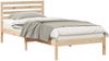 vidaXL Bettrahmen mit Kopfteil Braun 80 x 210 cm Massives Kiefernholz 872302 Bild 2
