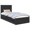 vidaXL Bettrahmen mit Schubladen Schwarz 90 x 190 cm Ingenieurs Holz 3411160 Bild 2