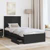 vidaXL Bettrahmen mit Schubladen Schwarz 90 x 190 cm Ingenieurs Holz 3411160 Bild 3