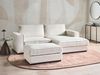 Ecksofa KOLDING Bouclé Hellbeige mit Ottomane linksseitig Bild 3
