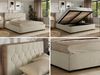 Polsterbett mit Bettkasten LARINO CLASSIC 200 x 200 cm Lattenrost und Gasdruckfedern, stabiles Bettgestell, modernes Design Multipocket Matratze - Creme Strukture - ELORI LUX Bild 2