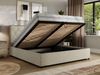 Polsterbett mit Bettkasten LARINO CLASSIC 200 x 200 cm Lattenrost und Gasdruckfedern, stabiles Bettgestell, modernes Design Multipocket Matratze - Creme Strukture - ELORI LUX Bild 3