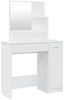 vidaXL Schminktisch mit Spiegel Hochglanz-Weiß 86,5x35x136 cm 802963 Bild 2