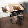 Yaheetech Zeichentisch, Architektentisch mit Verstellbarer Tischplatte Bild 2
