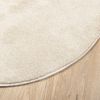 vidaXL Teppich OVIEDO Kurzflor Beige Ø 120 cm 375501 Bild 4