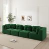 Modulares Ecksofa 69cm×386cm×104cm in Grün mit Cordbezug, rutschfestem Standfuß und breiten Armlehnen Bild 3