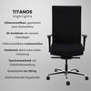 Bisley Titanos Schwerlast Chefsessel Bürostuhl 200kg Belastbarkeit in schwarz - PC Stuhl mit Armlehne, Lordosenstütze, Drehstuhl mit Rollen für Schreibtisch, Office & Gaming - Ergonomisch XXL, Titanos-733 Bild 2