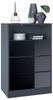 Vladon Kommode Pino V2, Anrichte mit 3 Schubladen & 1 offenem Fach, Anthrazit matt/Schwarz Hochglanz ohne LED (56 x 86,5 x 36 cm) Bild 4
