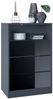 Vladon Kommode Pino V2, Anrichte mit 3 Schubladen & 1 offenem Fach, Anthrazit matt/Schwarz Hochglanz ohne LED (56 x 86,5 x 36 cm) Bild 5
