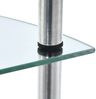 vidaXL Regal mit 4 Ablagen Transparent 30x30x100 cm Hartglas 249515 Bild 4