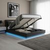 LED Polsterbett Tröstiar 180x200cm Schwarz [en. casa] Bild 3