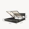 LED Polsterbett Tröstiar 180x200cm Schwarz [en. casa] Bild 2