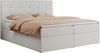 Boxspringbett, Doppelbett Matratze und Topper, Polsterbett - CENTOS - 180x200cm - Weiß Kunstleder - H3 Bild 3