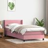 vidaXL Boxspringbett mit Matratze Rosa 90x220 cm Samt 3318230 Bild 1