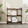 Bücherregal | Standregal 3 Böden Braun Eichen-Optik 76x32x88cm Holzwerkstoff Bild 2