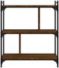 Bücherregal | Standregal 3 Böden Braun Eichen-Optik 76x32x88cm Holzwerkstoff Bild 4