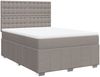 vidaXL Boxspringbett mit Matratze Taupe 140x190 cm Stoff 3291681 Bild 2