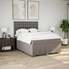 vidaXL Boxspringbett mit Matratze Taupe 140x190 cm Stoff 3291681 Bild 3