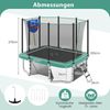 3 in 1 Rechteckiges Trampolin mit Leiter & Basketballkorb & Fußballtor Kindertrampolin Grün Bild 2