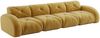 Modulsofa rahmenlos 76cm×358cm×95cm aus Chenille – wohnliches Sofa in Gelb, ohne Montage Bild 5