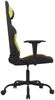 Gamingstuhl Drehbar Schwarz und Hellgrün Stoff Bild 4