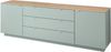 Wohnwand >Core< (3-teilig) in schilf matt / Artisan Dekor - 240x77x44 (BxHxT) Bild 5