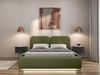 Selsey 'Comoves' Polsterbett 180x200 mit Veloursbezug, LED, Bettkasten und Lattenrost Olivgrün Bild 2