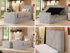 Bett mit Matratze, Boxspringbhett TILIANO DUO 90, Einzelbett 90 x 200 cm, Multipocket-Matratze 7-Zonen-Taschenfederkern - Hellgrau Cordstoff - H4 - Rechts - Topper T25 Bild 2
