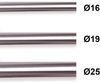 MDEKOR Gardinenstange Gardinenrohr aus Metall – Stahlrohr für Stangen Ø 16, 19 & 25 mm, Ø 25 mm Edelstahl, Länge 120 cm Bild 3