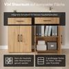 Bellamio 'Apol' Mehrzweckschrank, Eichenoptik, 88x33x60 cm, kleiner Aktenschrank mit 2 Fächern und 1 Schublade Bild 2