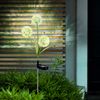 2er Set LED Solarleuchte, Pusteblume gelb, Edelstahl, H 75 cm Bild 4