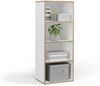 Bücherregal Tetrix Weiß 40 x 100 cm mit 4 Fächern Vicco Bild 5