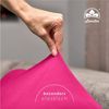 leevitex® Spannbettlaken, Premium 170g/m², Gummizug: rundum, schwer und dick, 100% Jersey-Baumwolle, Pink / Magenta, 90 x 200 - 100 x 220 cm Bild 3