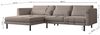 Ecksofa Designersofa AGADA in Stoff Verita Schwarz Ottomane Links Bild 2