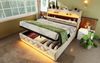 Polsterbett 160x200 cm mit Stauraum und 360°-LED, Leinenbezug und integrierter Ladefunktion Bild 2