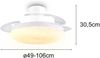 LED Deckenleuchte KIRUNA mit Ventilator und Fernbedienung Ø 49cm - max. 106cm Bild 4