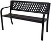 ProGarden Gartenbank Stahl 119x50x75 cm Schwarz Bild 1