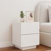 vidaXL Nachttische mit LED-Leuchten 2 Stk. Weiß Holzwerkstoff 836736 Bild 4