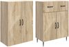 vidaXL Schrankset 2 pcs Sonoma-Eiche 66 x 34,5 x 89,5 cm Holzwerkstoff 3416666 Bild 3