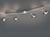 LED Deckenstrahler 4-flammig dimmbar, Chrom mit Rauchglas, Breite 85cm Bild 3