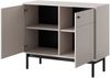 Selsey 'Japandies' Sideboard 3-türig, greige, ca. 84 x 103 x 39 cm Bild 4