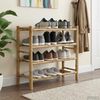 vidaXL Schuhregal mit Regal mit Speicher Natur 68 x 28 x 63 cm Bambus 42028236 Bild 3