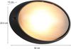 Außenwandleuchte TEMO Schwarz Fassadenbeleuchtung IP44 oval Breite 32cm Bild 4