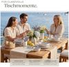 tectake Geschirr-Set Kombiservice (30-tlg), 6 Personen, Steingut, für 6 Personen, handgefertigt Bild 3