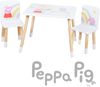 roba Kindersitzgruppe 'Peppa Pig' - 2 Kinderstühle & 1 Tisch - Holz - ab 18 Monaten- Weiß / Natur Bild 3